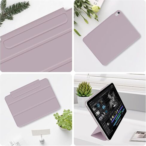 for iPad Air 13 inch M4/M3/M2 Case (2026/2025/2024,Model A3268/A3269/A3271), Auto Sleep/Wake and Magnetic Closure, Slim Trifold Stand Case, PU Leather Cover, Support Apple Pencil Pro, White in Kuwait