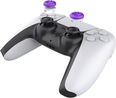 Joystick Caps Thumbsticks Extender for PS5/PS4 Controller, Thumbs Grips Caps 1 High-Rise & 1 Mid-Rise Concave Anti-Slip Accessories Thumb Sticks for PS5 Controller, Red in Kuwait