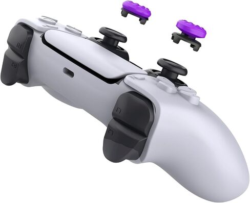 Joystick Caps Thumbsticks Extender for PS5/PS4 Controller, Thumbs Grips Caps 1 High-Rise & 1 Mid-Rise Concave Anti-Slip Accessories Thumb Sticks for PS5 Controller, Red in Kuwait