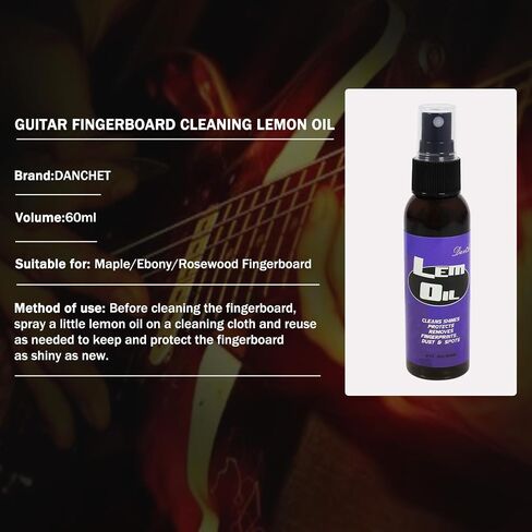 Deluxe Guitar Cleaning and Maintenance System 3-Piece Kit: Lemon Oil, Polish, and Guitar String Oil - Guitar Cleaning Kit - for cleaning, polishing, and protection of guitars. in Kuwait