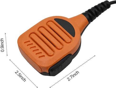 Waterproof Radio Speaker Mic Walkie Talkie Shoulder Handheld Microphone with PTT for HT750 HT1250 HT1250ls MTX8250 GP328 Orange (GP328-01) in Saudi Arabia