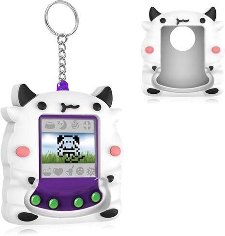 BEARDDO Case for Giga Pet Virtual Pet, Silicone Interactive Pet Game Machine Case Cover for Kids Child Ages 5 and Up, Cute Cartoon Anime for Giga Pet Protective Cover Boy Teens (Pink) in Saudi Arabia