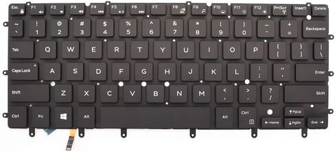 Abakoo New laptop Keyboard Compatible with XPS 13 9343 9350 9360 Inspiron 15 7547 7548 Inspiron 13 7000 7347 7348 7352 7353 7359 US Backlit 0DKDXH NSK-LS0BW DKDXH in Saudi Arabia