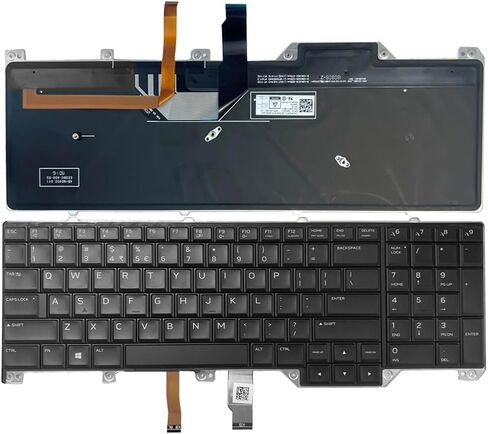 US Colorful Backlight Backlit Keyboard Replacement for DELL Alienware 17 R4 R5 /Alienware M17 R4 Laptop Keyboard with Backlit US 0N7KJD 0ND5TJ in Saudi Arabia
