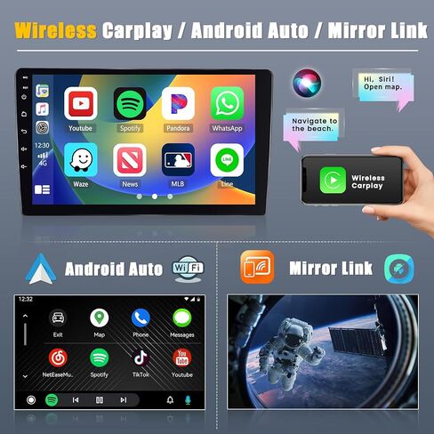 راديو ترقية ستيريو للسيارة 8-Core 6+128G Android 13 لسيارة Hyundai Accent Verna Solaris 2010-2016، شاشة لمس عالية الدقة 9 بوصة مع CarPlay اللاسلكي وAndroid Auto، كاميرا احتياطية AHD، وصلة مرآة، GPS Navi in Saudi Arabia
