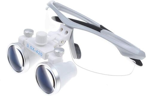 3.5X-420 Working Distance Binocular Loupe Magnifier Optical Glass (Silver) in Kuwait