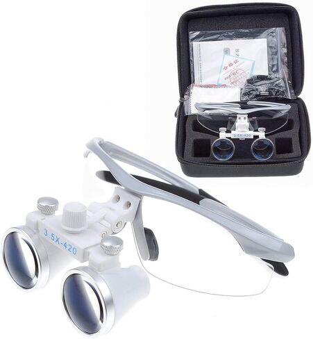 3.5X-420 Working Distance Binocular Loupe Magnifier Optical Glass (Silver) in Kuwait