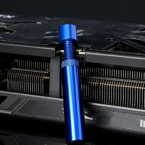 Graphics Card GPU Brace Support, Aluminum Alloy Video Card Sag Holder Bracket, Height Adjustable Anti Sag GPU Holder with Magnetic Nonslip Base (Blue) in Saudi Arabia