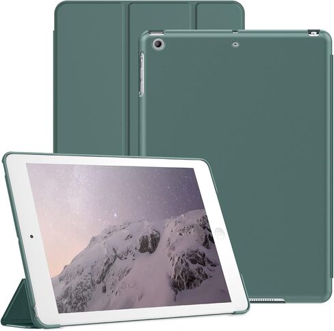 حافظة JETech لجهاز iPad Air 1 9.7 بوصة (موديل 2013، الجيل الأول)، غطاء خلفي صلب واقٍ للكمبيوتر اللوحي ناعم الملمس، تنبيه/غفو تلقائي (أسود) in Saudi Arabia