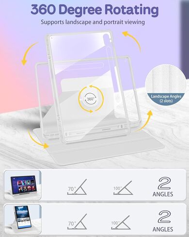 for Samsung Galaxy Tab S9 Plus/S9 FE Plus Case 12.4 Inch Women Girls Cute Folio Cover with Pencil Holder Girly Flower Floral Design Rotating Stand Pretty Tablet Case for Tab S9 FE+/S9+ 2023 in Kuwait