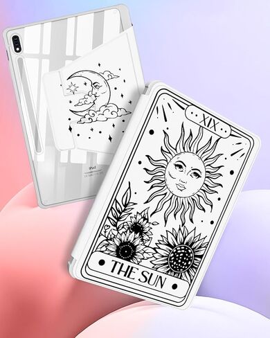 for Samsung Galaxy Tab S9 Plus/S9 FE Plus Case 12.4 Inch Women Girls Cute Folio Cover with Pencil Holder Girly Flower Floral Design Rotating Stand Pretty Tablet Case for Tab S9 FE+/S9+ 2023 in Kuwait