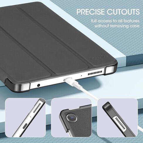 ProCase Smart Case for Galaxy Tab A9 8.7 Inch 2023, Slim Stand Hard Back Shell Protective Smart Cover Case for Galaxy Tab A9 8.7" SM-X110/X115/X117- Black in Kuwait