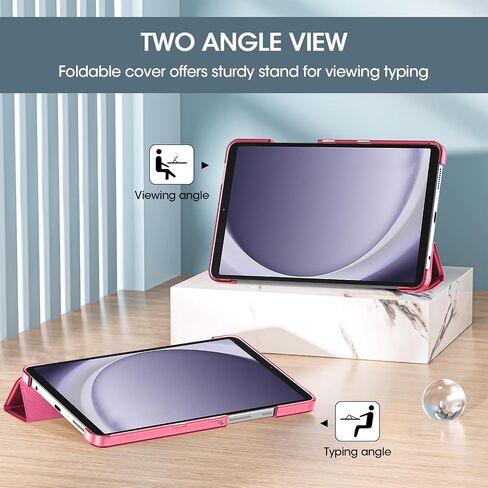 ProCase Smart Case for Galaxy Tab A9 8.7 Inch 2023, Slim Stand Hard Back Shell Protective Smart Cover Case for Galaxy Tab A9 8.7" SM-X110/X115/X117- Black in Kuwait