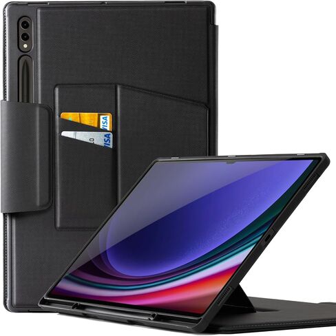 حافظة CoBak لهاتف Samsung Galaxy Tab S9 Ultra مقاس 14.6 بوصة 2023 مع حامل قلم S، وزوايا متعددة الرؤية، وغطاء ذكي من جلد البولي يوريثان الفاخر مع ميزة التنبيه التلقائي للكمبيوتر اللوحي S9 Ultra in Kuwait