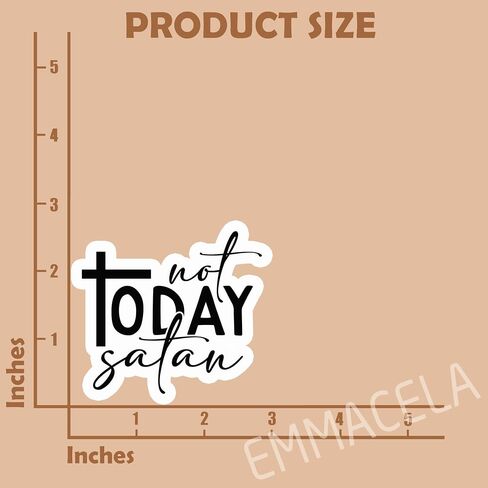 (3PCS) Not Today Satan Sticker Funny Quotes Stickers for Christian, Jesus Lovers, God Lovers, Prayers, Decorate Books Laptops Tumblers Water Bottles Kindles, Waterproof Vinyl Decals 3'' x 2.8" in Saudi Arabia