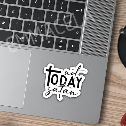 (3PCS) Not Today Satan Sticker Funny Quotes Stickers for Christian, Jesus Lovers, God Lovers, Prayers, Decorate Books Laptops Tumblers Water Bottles Kindles, Waterproof Vinyl Decals 3'' x 2.8" in Saudi Arabia