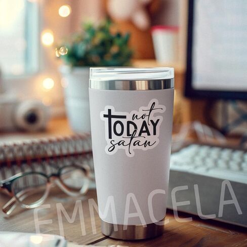 (3PCS) Not Today Satan Sticker Funny Quotes Stickers for Christian, Jesus Lovers, God Lovers, Prayers, Decorate Books Laptops Tumblers Water Bottles Kindles, Waterproof Vinyl Decals 3'' x 2.8" in Saudi Arabia