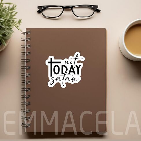 (3PCS) Not Today Satan Sticker Funny Quotes Stickers for Christian, Jesus Lovers, God Lovers, Prayers, Decorate Books Laptops Tumblers Water Bottles Kindles, Waterproof Vinyl Decals 3'' x 2.8" in Saudi Arabia