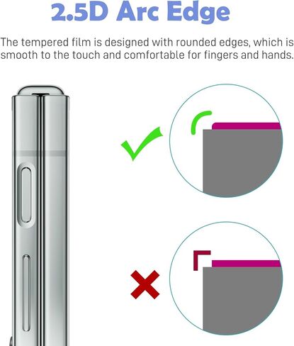TERPINK 2+2 واقي شاشة خارجي من الزجاج المقوى وكاميرا لهاتف Samsung Galaxy Z Flip 5، زجاج مقسى 9H، حافة مقوسة 2.5D، فائقة الدقة، مضادة للخدش in Kuwait