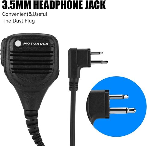 3.5mm Headphone Jack Speaker mic Walkie Talkie Radio Hand Microphone with Steel Belt Clip for , and Easy to Carry in Saudi Arabia