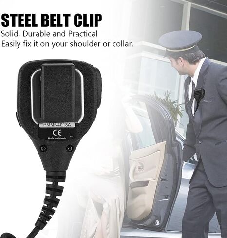 3.5mm Headphone Jack Speaker mic Walkie Talkie Radio Hand Microphone with Steel Belt Clip for , and Easy to Carry in Saudi Arabia