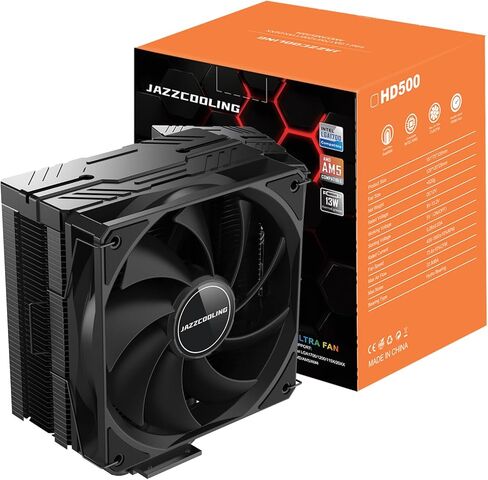 JAZZCOOLING HD500 وحدة المعالجة المركزية مبرد الهواء 5 أنابيب الحرارة 180 واط TDP وحدة المعالجة المركزية برودة لإنتل LGA 1700/1200/115X/20XX AMD AM5/AM4، 120 مم PWM مروحة 12V-4PIN التحكم التلقائي في اللوحة الأم مبرد الكمبيوتر in Kuwait