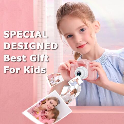 ألعاب كاميرا Bodium Kids للأولاد والبنات من سن 3 إلى 9 سنوات، هدايا عيد الميلاد وعيد الميلاد وكاميرات تسجيل فيديو رقمية عالية الدقة لصور السيلفي للأطفال الصغار 3 4 5 6 7 8 9 سنوات مع بطاقة SD سعة 32 جيجابايت - أزرق in Saudi Arabia