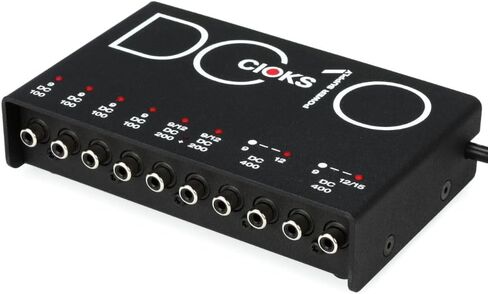 CIOKS DC10 Isolated Guitar Pedal Power Supply - 10-Output Bundle w/ 4X Strukture S6P48 Woven Right Angle Patch Cables and Liquid Audio Polishing Cloth in Saudi Arabia