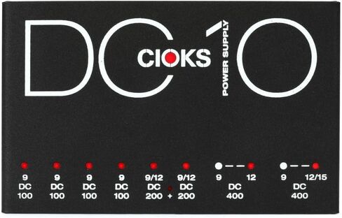 CIOKS DC10 Isolated Guitar Pedal Power Supply - 10-Output Bundle w/ 4X Strukture S6P48 Woven Right Angle Patch Cables and Liquid Audio Polishing Cloth in Saudi Arabia