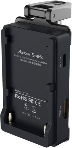 لوحة محول Acccsoon iPad PowerCage، متوافقة مع لوحة محول البطارية NP-F/SeeMo 4K/SeeMo، حامل شاشة صغير مع تصميم لولبي 1/4 بوصة، زاوية قابلة للتعديل - تركيب سريع-ACC05 in Kuwait