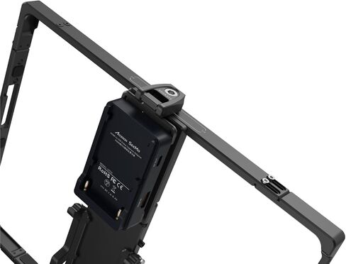 لوحة محول Acccsoon iPad PowerCage، متوافقة مع لوحة محول البطارية NP-F/SeeMo 4K/SeeMo، حامل شاشة صغير مع تصميم لولبي 1/4 بوصة، زاوية قابلة للتعديل - تركيب سريع-ACC05 in Kuwait