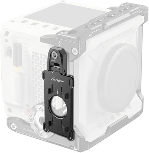 لوحة محول Acccsoon iPad PowerCage، متوافقة مع لوحة محول البطارية NP-F/SeeMo 4K/SeeMo، حامل شاشة صغير مع تصميم لولبي 1/4 بوصة، زاوية قابلة للتعديل - تركيب سريع-ACC05 in Kuwait