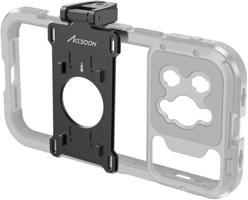 لوحة محول Acccsoon iPad PowerCage، متوافقة مع لوحة محول البطارية NP-F/SeeMo 4K/SeeMo، حامل شاشة صغير مع تصميم لولبي 1/4 بوصة، زاوية قابلة للتعديل - تركيب سريع-ACC05 in Kuwait