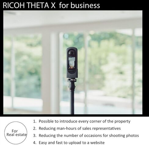 Ricoh Theta X 360 Degree Camera, High Resolution Image of approximate 60M, 5.7K 360, Touch Screen (Renewed) in Saudi Arabia