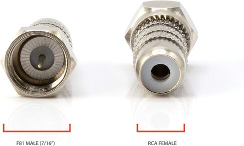 محول محوري RF وRCA - 4 حزم - موصل RCA أنثى إلى ذكر F81 (F-Pin) ومحول ومقرنة ومحول - لـ RG11، RG6، RG59، RG58، SDI، HD SDI، CCTV in Saudi Arabia