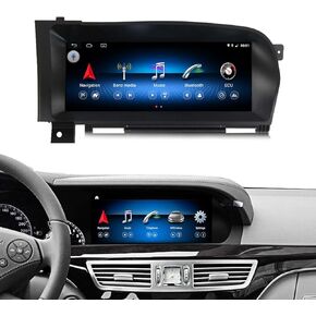 Android 13 شاشة لمس السيارة 10.25 بوصة 8 كور 4 جيجابايت رام + 64 جيجابايت روم راديو السيارة مشغل الوسائط المتعددة نظام تحديد المواقع للملاحة لمرسيدس بنز S W221 W216 CL 2005-2009 S-Class Head Unit (NTG 3.0) in Kuwait