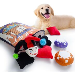 Nocciola Interactive Dog Toys to Keep Them Busy, 7 PCS Pawker Element Puppy Toys with a Bag, Durable Hide and Seek Plush Dog Toys for Small to Medium Dogs