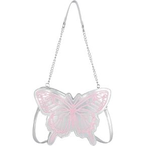 Women Mini Butterfly Shape Evening Clutch Handbag Chain Strap Cross-body Bag