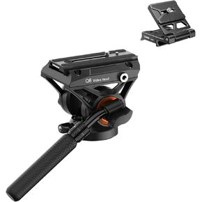 Q6 Video Tripod Ball Head with 360° Rotation for DJ Canon Nikon DSLR Camcorder Cameras Spotting Scopes Tilt +90°/-75° Vertically and Max Load 13.2 lbs.