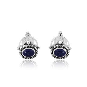 Lapis Lazuli Earrings in 925 Sterling Silver, Lapis Earrings, Blue Stone Earrings, Lapis Lazuli Studs, Gemstone Earrings, Gift for Her