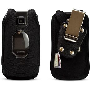 Turtleback Fitted Case Designed for DuraXV Extreme & DuraXA Equip Black Leather Fitted Case with Heavy Duty Rotating Metal Belt Clip -