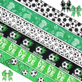 6 Rolls 30 Yards Golf Wired Edge Ribbon DIY Ribbon Crafts Fabric Ribbons for Gift Wrapping Bows Party Decoration Sewing Supplies