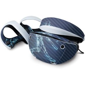 غلاف MightySkins من ألياف الكربون متوافق مع جهاز Sony Playstation VR2 - لعبة البيسبول المتوهجة | لمسة نهائية واقية ومتينة من ألياف الكربون | سهل التطبيق وتغيير الأنماط | صنع في الولايات المتحدة الأمريكية