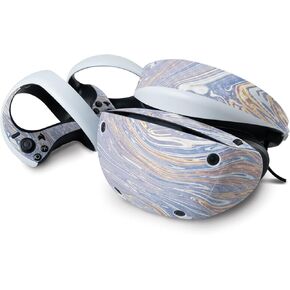 MightySkins Carbon Fiber Skin Compatible with Sony Playstation VR2 - Liquid Silver | Protective, Durable Textured Carbon Fiber Finish | Easy to Apply & Change Styles | Made in The USA