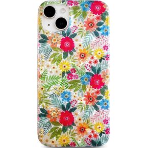 Qokey for iPhone 14 Case,for iPhone 13 Case,Cute Flower Case for Girls Women, Shell Pattern Soft Bumper Lightweight Slim Fit Case TPU Shockproof Phone Cover for iPhone 14/13 6.1", Pink Floral