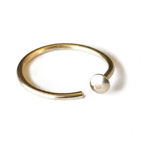 20g Nose Ring 14k Gold Filled | 20 Gauge Size 6-7mm | Slightly Adjustable Piercing Hoop Jewelry 6 mm - 7 mm