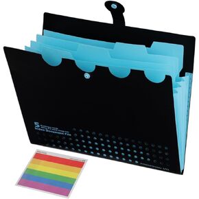 24 Pocket Letter Size File Folder with Dry Erase Marker, Organizer for Bill, Coupon, Tax Document, Customizable Front Cover, Erasable Write On Tabs, Designed for Home, Office and School