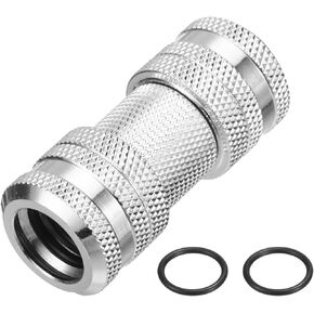 MECCANIXITY Pipe Adapter Fitting Straight Pipe Joint Adapter Fitting 7/8" for OD 14mm Computer Water Cooling System Pipe Silver Tone 1PC