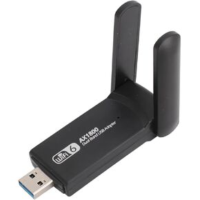 USB Adapter 1800Mbps for PC, Network Adapter USB 6 with Dual Band 2.4G / 574Mbps, 5G / 1201Mbps, for Desktop Laptop Win 10 11