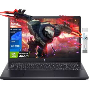 acer 2024 Nitro V 15 Gaming Laptop, 15.6" FHD 144Hz IPS Display, Intel 13th Gen i7-13620H Up to 4.90 GHz, GeForce RTX 4060, 64GB DDR5, 2TB SSD, Backlit Keyboard, Wi-Fi 6, Windows 11 Pro, with Brush